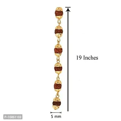 Bhumi Rudraksh Mala Shiva God Gold Plated Rudraksh Mala Long Chain for Men-thumb3