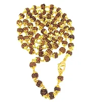 Minprice? Original Rudraksha Beads 5 mukhi Genuine Himalayan Rudraksha Religious Rosary Mala (Silver Plated)-thumb1