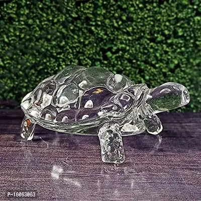 DCreation Store Small Size Crystal Tortoise, Glass Kachua with Beautiful Bowl Plate, Fengshui Vastu Set for Good Luck, Feng Shui Turtle, Best Gift for Office Showcase Showpiece and Home D?cor-thumb5