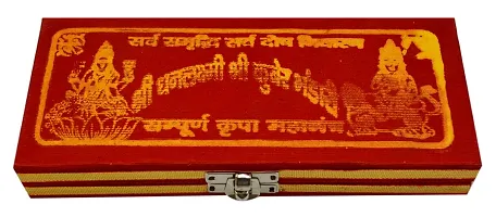 Shivmart Amazing India Metal Brass Sri Dhan Laxmi -Kuber Bhandari Yantra (Gold_1.5 Inch X 2.3 Inch X 1.1 Inch)-thumb2