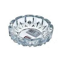 MANDISHA Creative Handicraft FENGSHUI Lucky Turtle Crystel Tortoise with Perfect Look Raund Tray Glassware Best Gifting Ideas and own use for Luck -Crystal Round Tray with Turtle-thumb1