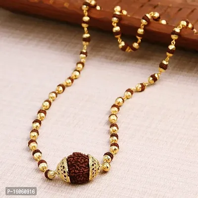 Minprice? Original Rudraksha Beads 5 mukhi Genuine Himalayan Rudraksha Religious Rosary Mala (Big Pendant)-thumb2