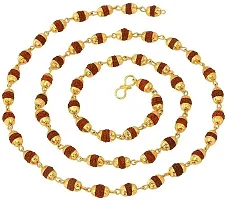 JDX Gold Plated Rudraksh Rudraksha Mala for girls boys Men  Women-thumb3