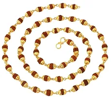 BRIJ DHAROHAR RUDRAKASHA Golden Coated Capping Chain/MALA-Unisex-thumb1