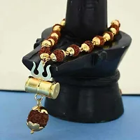 Loard Shiv VinaashKari Shakti Kavach 5 Mukhi Chamtkaari Rudraksha Mala With Shiv Trishul  Damru Rudraksh Panchmukhi Men Women-thumb2