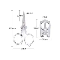 Pocket Scissor/Grooming Scissor/Beauty Personal Care Folding Scissor-Silver-thumb4