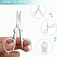 Foldable Small Scissors,Portable Mini Travel Scissor-Silver-thumb3