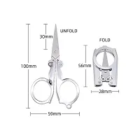 Foldable Small Scissors,Portable Mini Travel Scissor-Silver-thumb4