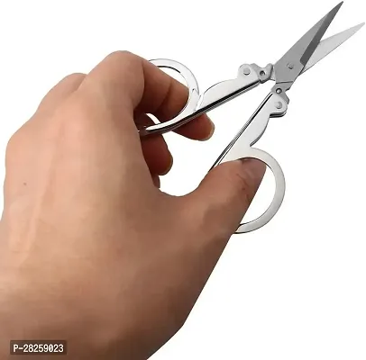 Folding Scissor use for Travel Scissor/Pocket Scissor-Silver-thumb3