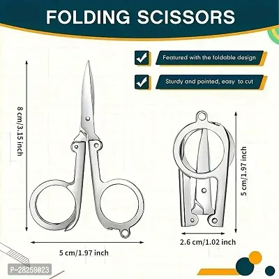 Folding Scissor use for Travel Scissor/Pocket Scissor-Silver-thumb5