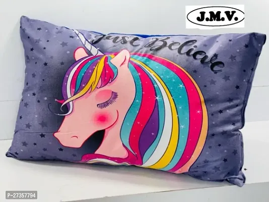 Velvet Cushion Decorative 3D Printed Pillow For Home, Sofa, Kids,- Size - 12x18 Inch