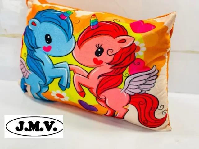 Stylish Cotton Blend Cartoon Printed Pillow For Kids