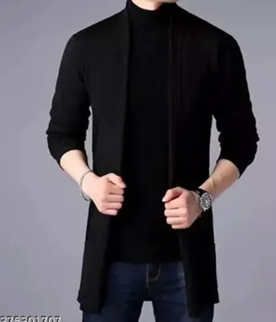 TRIKSH Men's Premium Blend Cardigan ? Shawl Collar Shrug, Lapel Collar, Casual Warm Winter, Summer Wear