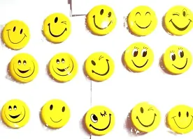 4 cm Smiley Emoji Colourful Expressions Button Pins Badge Brooch - Set of 30 - Birthday, Office and Theme Party-thumb2