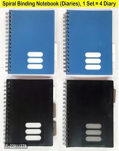 Spiral Binding (Wire Bound) Notebook (Diaries), 1 Set = 4 Diary, Size- 15cm * 21cm, Pages-150 Per Diary-thumb0