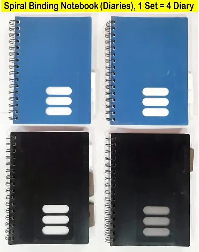 Spiral Binding (Wire Bound) Notebook (Diaries), 1 Set = 4 Diary, Size- 15cm * 21cm, Pages-150 Per Diary