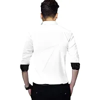 SUR-T Men's Cotton Casual Shirt for Men Full Sleeves (White, Medium)-thumb3