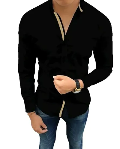 Stylish Polycotton Self Pattern Long Sleeves Casual Shirts For Men