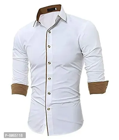 Elegant Cotton Blend Long Sleeves Casual Shirts For Men