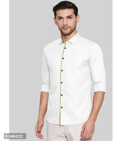 White Full Sleeve Men Shirt-thumb2