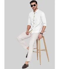 White Full Sleeve Men Shirt-thumb3