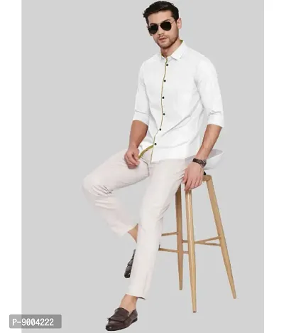 White Full Sleeve Men Shirt-thumb4