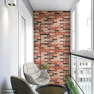 Pvc Peel And Stick Wall Stickers  Self Adhesive Retro Brick Pattern Home Wallpaper  500 Into 45 Cm