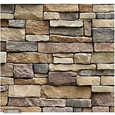 3D Modern Stone Style Rustic Effect Wall Poster  Wallpaper  Wall Sticker  Pvc Adhesive Home Decoration Stickers  200 Into 45 Cm