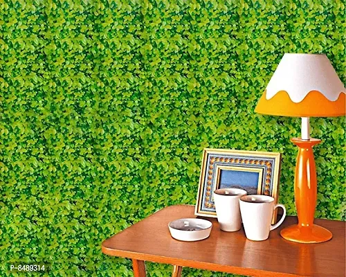 Vendsy Pvc Self Adhesive Wallpaper  3D Green Leaf Peel And Stick Vinyl Wall Stickers  Multicolor  45 Into 1000 Cm