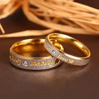 University Trendz Love You Forever Engraved Promise Ring for Couples/Men/Women (Silver, Copper, Adjustable)-thumb3