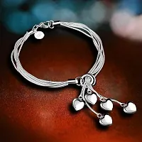 University Trendz Rakhi Gift Combo - Silver Crown Ring and Heart Charm Bracelet, Jewelry Set for Girls and Women-thumb2