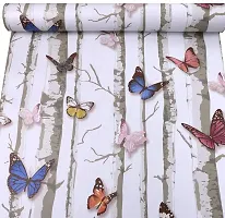 Univocean 3D Butterflies Background Wallpaper PVC Waterproof HD Wall Paper (500 X 45 cm)-thumb2