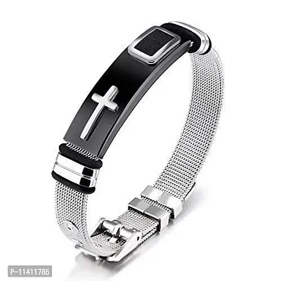 University Trendz Jesus Christ Chain Bracelet with Crucifix Cross Design for Women/Girls/Men/Boys