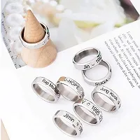 University Trendz Suga Bangtan BTS Silver Stainless Steel Ring Pendant Necklace for Men & Women-thumb4