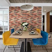 Univocean 3D Red Brick Texture Look Wall Poster, Wallpaper, PVC Self Adhesive Home Decor Wall Stickers (1000 x 45 cm)-thumb1