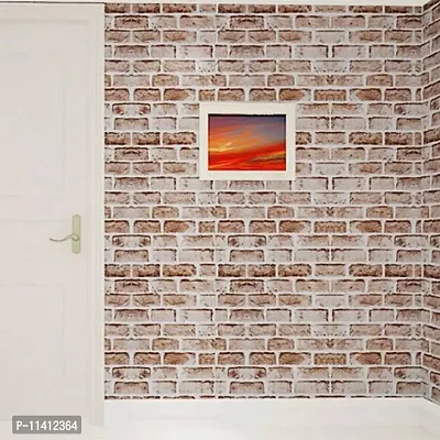 Univocean Textured Retro Brick Pattern Removable Wallpaper Peel and Stick Waterproof HD Wall Paper (500 X 45 cm)-thumb4