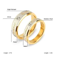 University Trendz Love You Forever Engraved Promise Ring for Couples/Men/Women (Silver, Copper, Adjustable)-thumb2