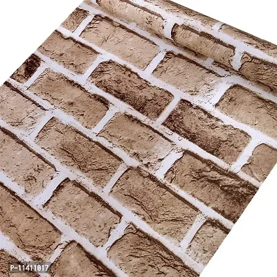 Univocean Textured Retro Brick Pattern Wall Decor PVC Waterproof HD Wall Paper (500 X 45 cm)