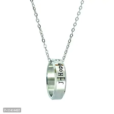 University Trendz BTS J Hope Stainless Steel Ring Pendant Necklace for Men & Women