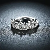 University Trendz Rakhi Gift Combo - Silver Crown Ring and Heart Charm Bracelet, Jewelry Set for Girls and Women-thumb1