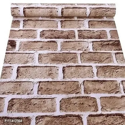 Univocean Textured Retro Brick Pattern Removable Wallpaper Peel and Stick Waterproof HD Wall Paper (500 X 45 cm)-thumb0