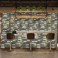Univocean Dark Shade Brick Peel and Stick Wallpaper, Self Adhesive PVC Wall Stickers, 1000 x 45 cm-thumb3