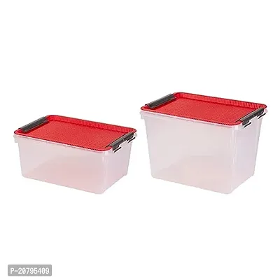 Titan Container 16 Litre and 24 Litre (Set Of 2), Red Pack of 2