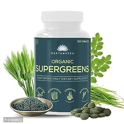 Essential Organic Superfood Green And Herbs Tablets - Improve Brain Function, Muscle Strength