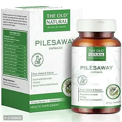 Essential Pilesaway Piles Medicine I For Piles, Hemorrhoid Support, Bavasir, Fissure. Fistula, Inflammation And Rectum I Fast Relieve In Bleeding, Burning And Pain I 60 Capsules