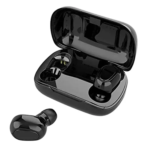 icall Stylish Truly Wireless L21 TWS Bluetooth Earphones with in Built Mic and High Bass Level Supporting All Smart Phone & Device (Black)