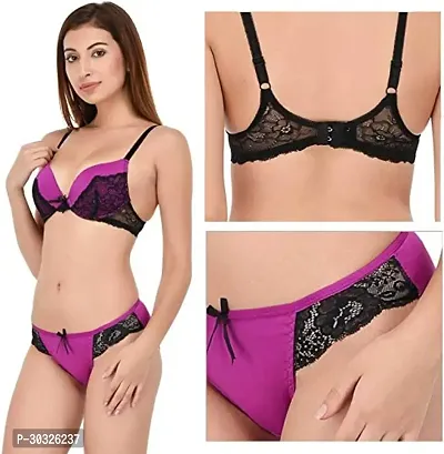 Premium Quality Women's Bra Panty Set Lace Push Up Underwired Solid Lingerie Set Bikini Set for Women Lingerie Set for Women