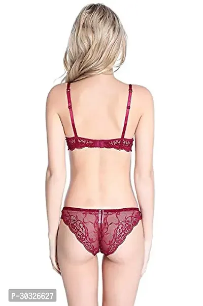 Premium Quality Women's Bra Panty Set Lace Push Up Underwired Solid Lingerie Set Bikini Set for Women Lingerie Set for Women-thumb4