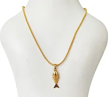 New Trendy Fish Pendent With Chain For Men/Women-thumb1