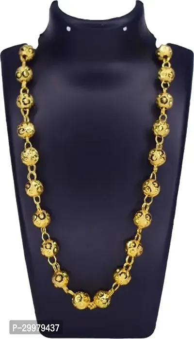 Gold-Plated Long Matar Mala Necklace for Women-thumb0